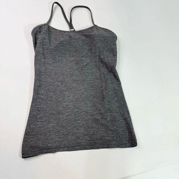 Lululemon Tops Womens 8 Gray Solid Spaghetti Strap Activewear Tank Top - Picture 1 of 7
